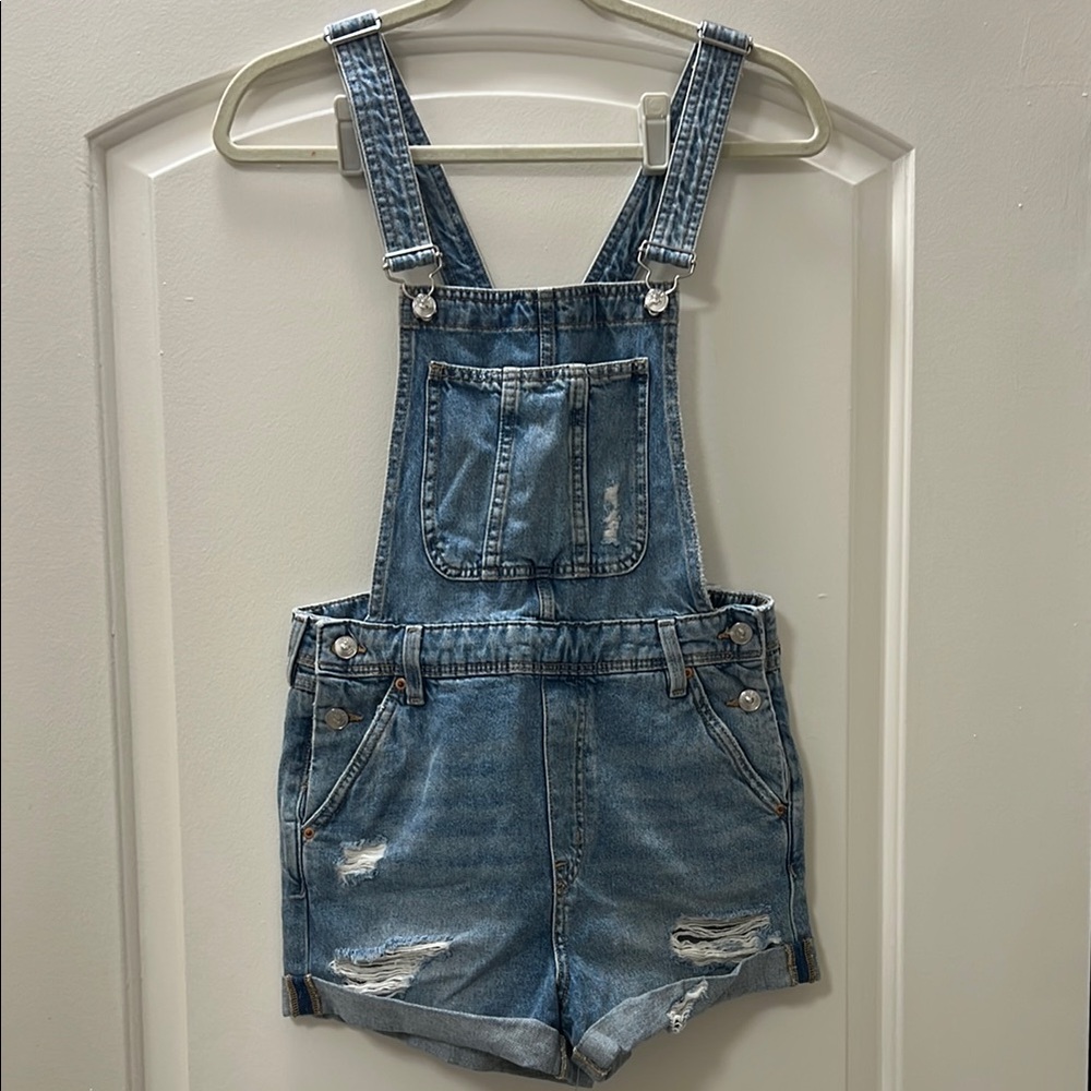 H&M Blue Jean Shorts Overalls